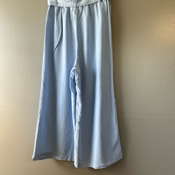 Forever, 21 contemporary wide leg‎ gauchos  blue denim look belted high waisted - Picture 5 of 9